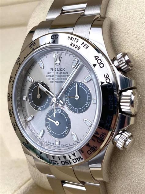 rolex daytona silver white